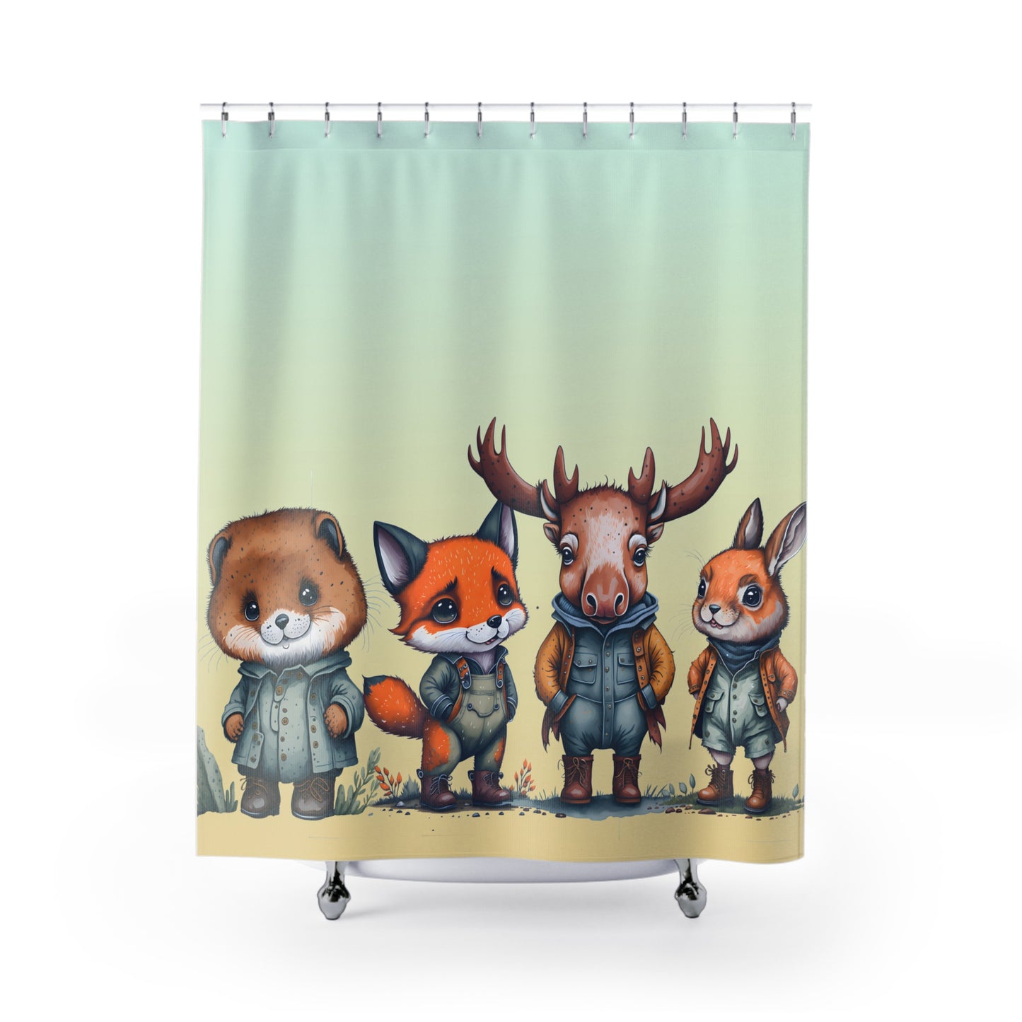Woodland Animals Shower Curtain