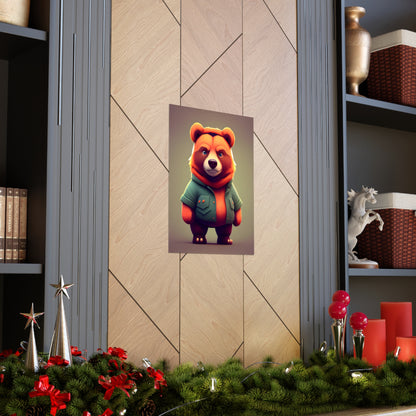 Mean Bear Premium Matte Poster