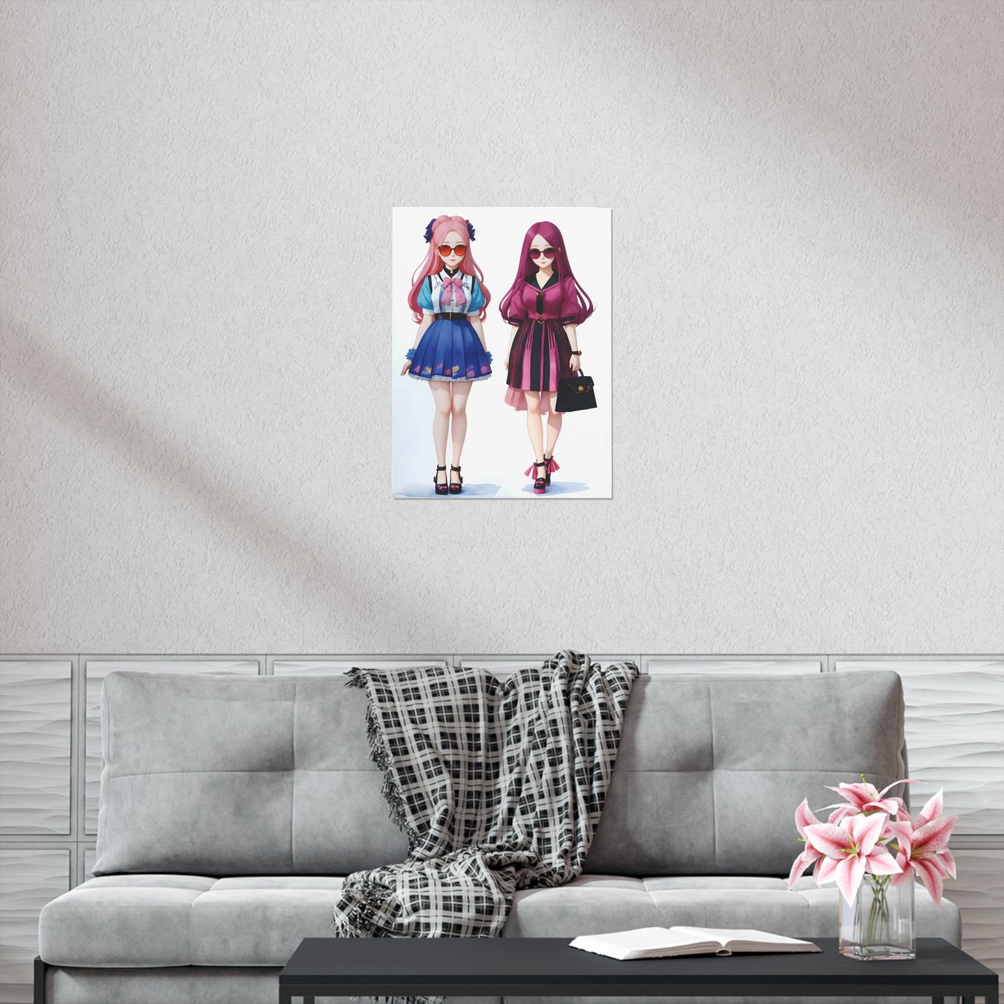 Two Chibi Glamour Girl Poster