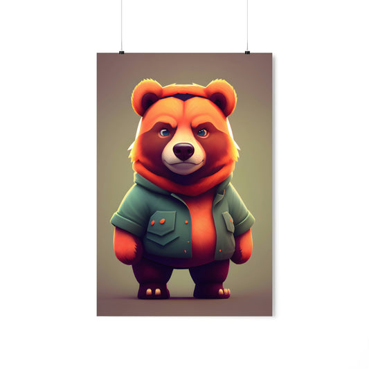 Mean Bear Premium Matte Poster