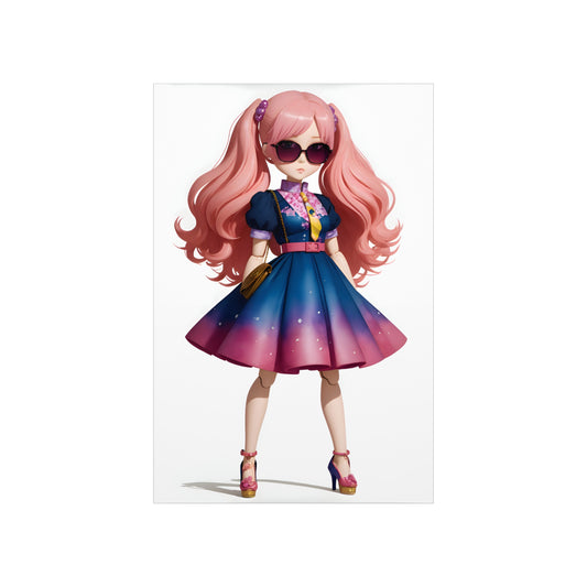 Glamour Pink Doll Poster