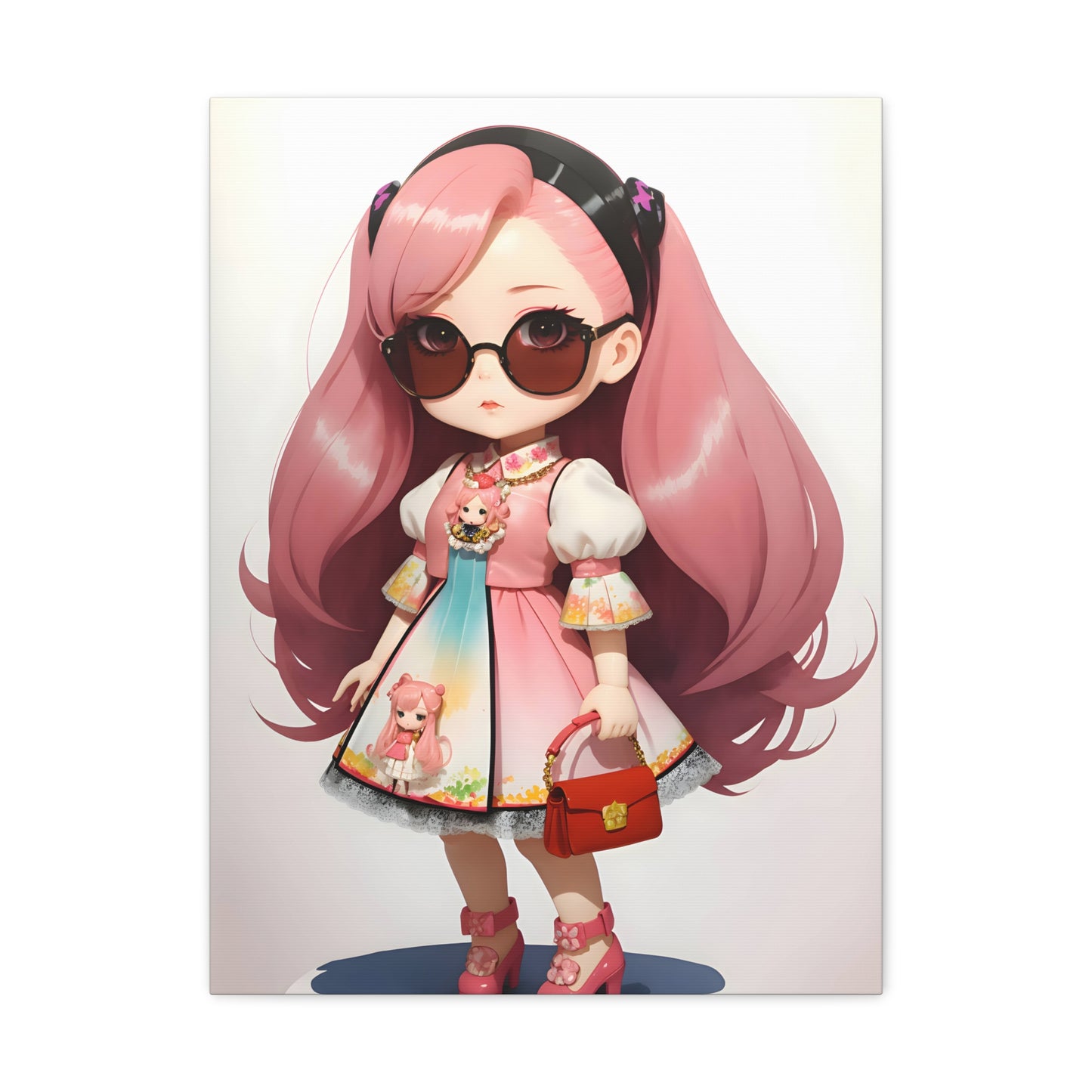 Chibi Glamour Girl Canvas Print