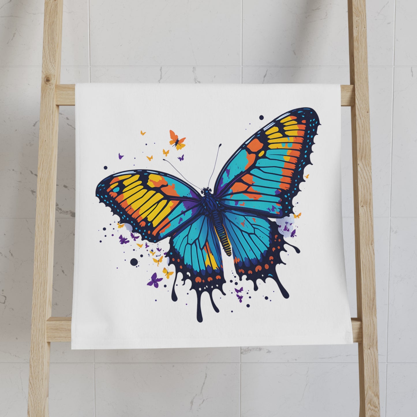Vibrant Butterfly Hand Towel