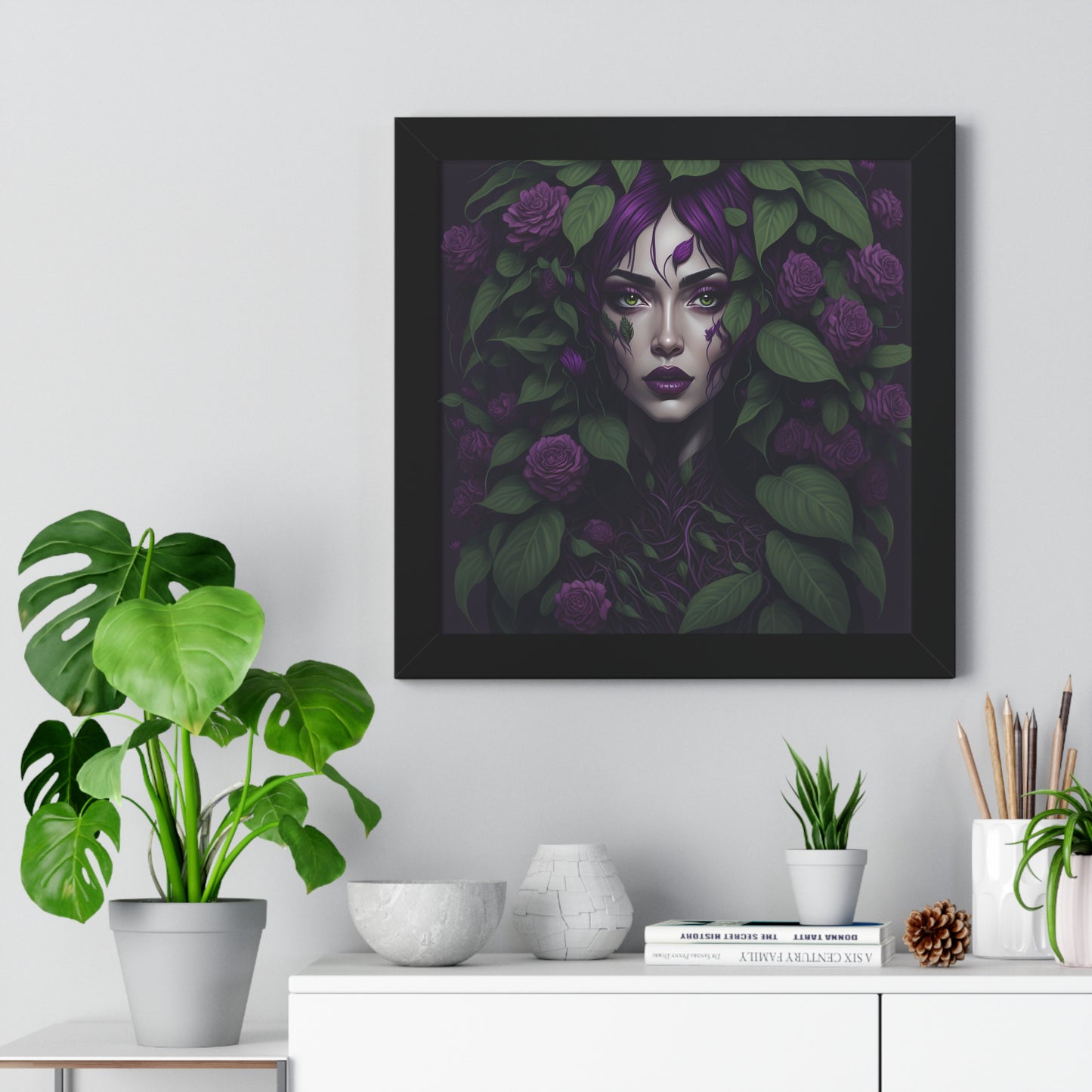 A Purple Rose Framed Print