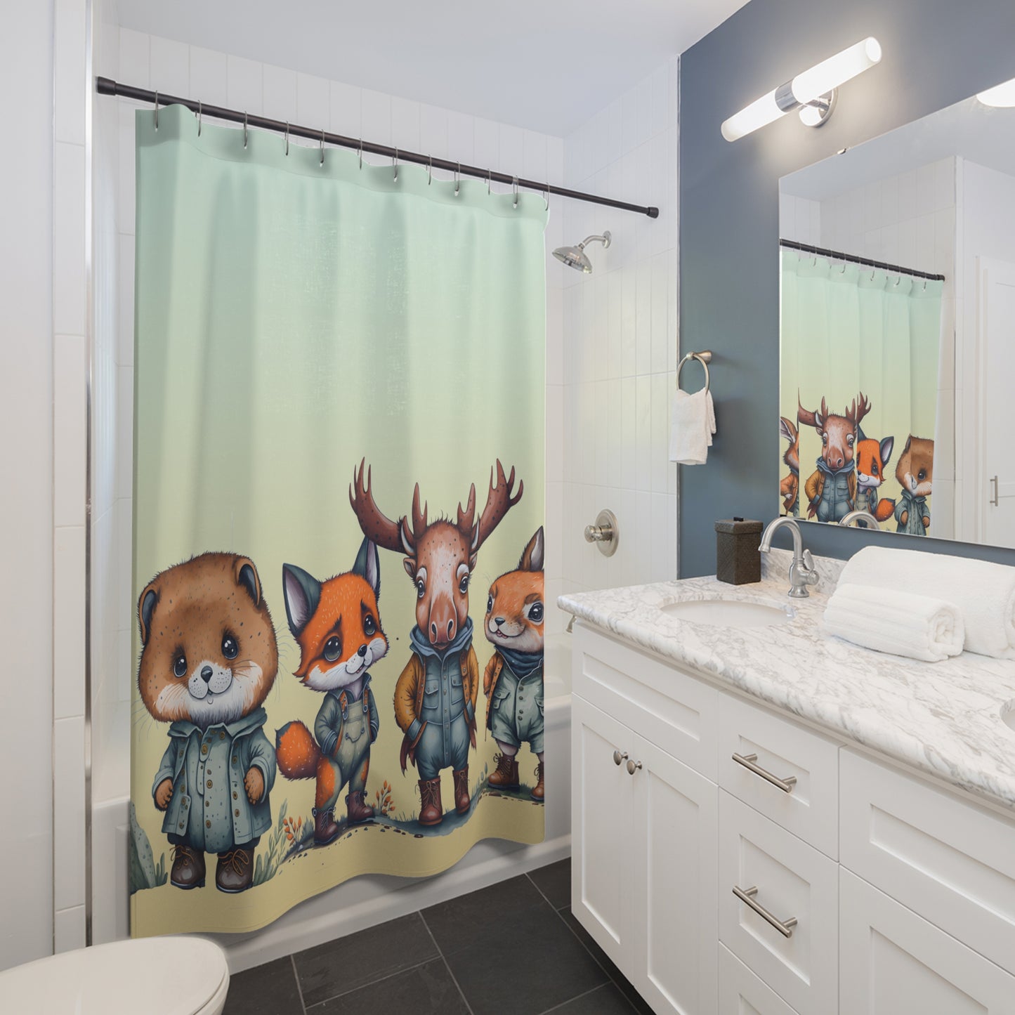 Woodland Animals Shower Curtain
