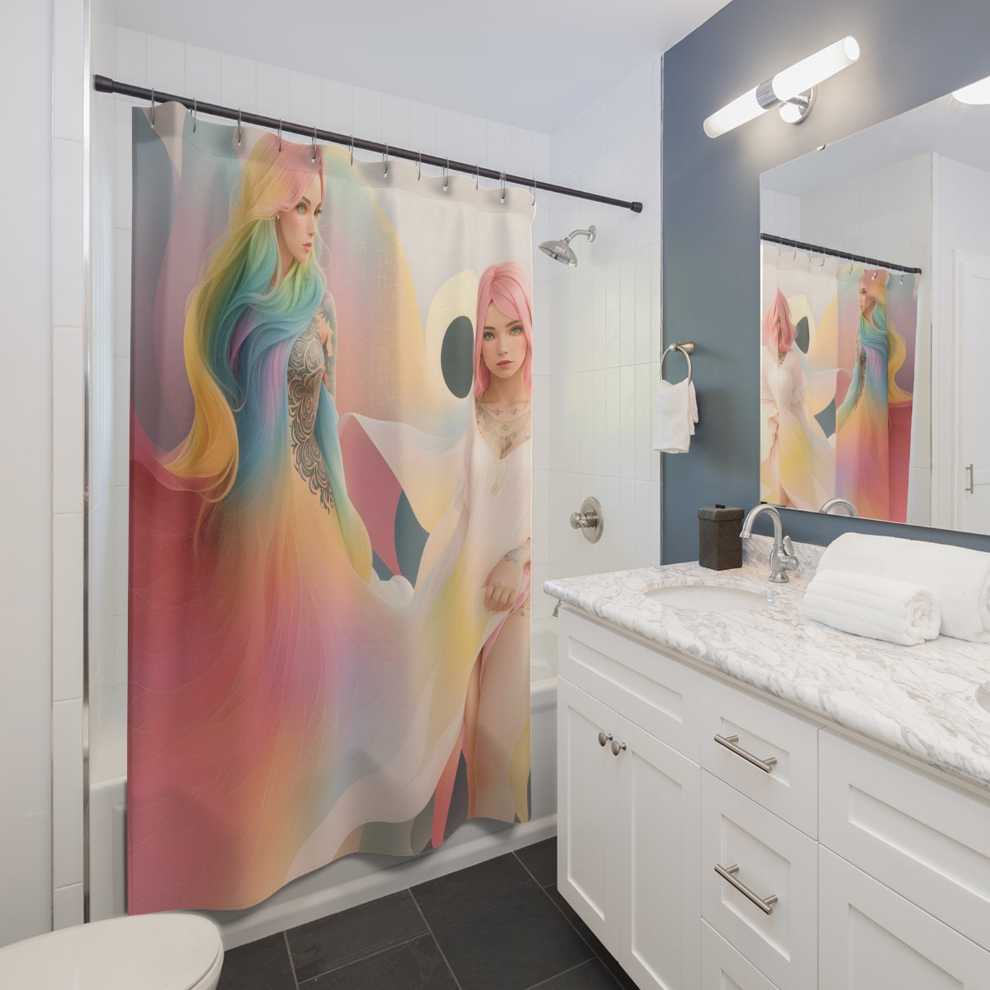 Vivid Fusion Shower Curtain