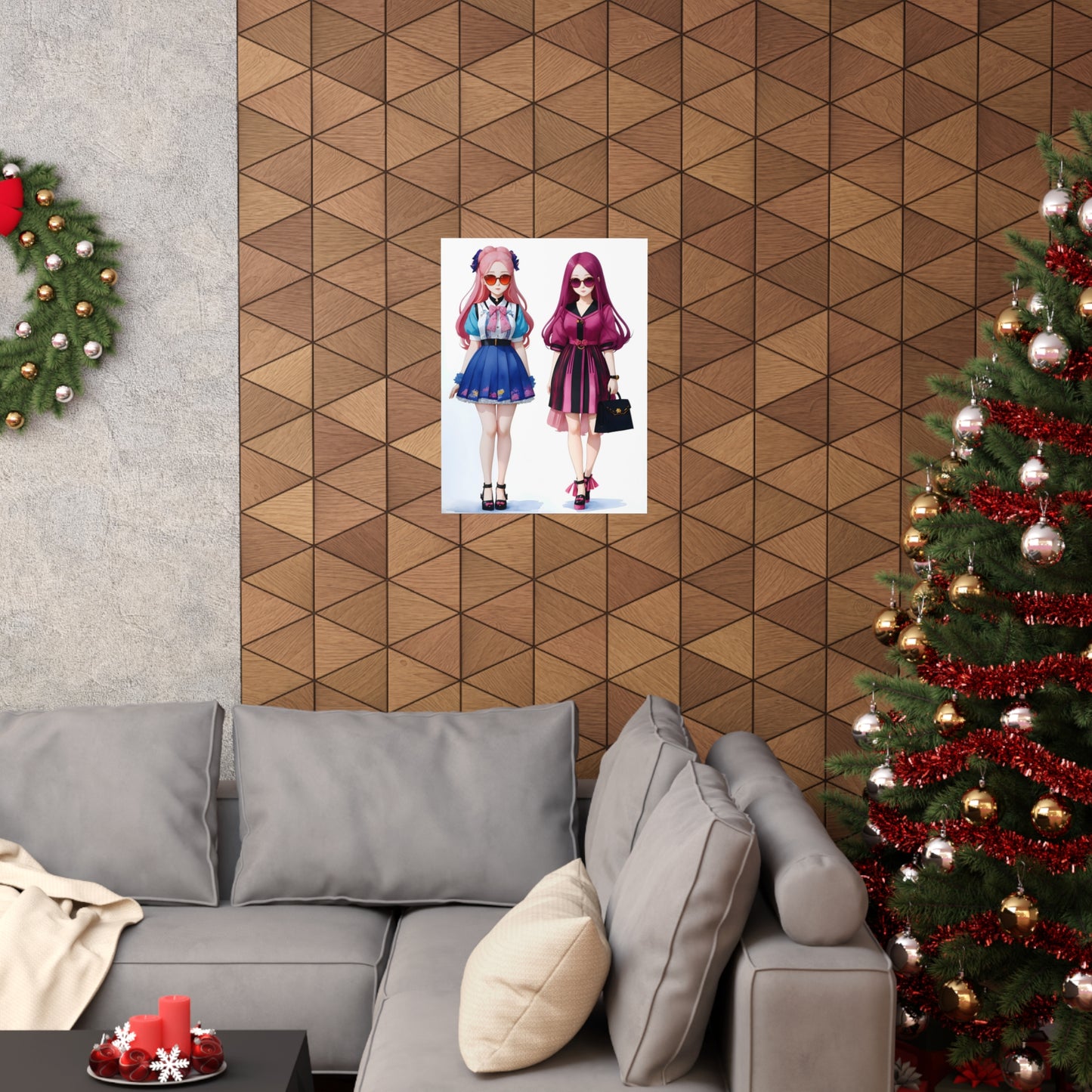 Two Chibi Glamour Girl Poster