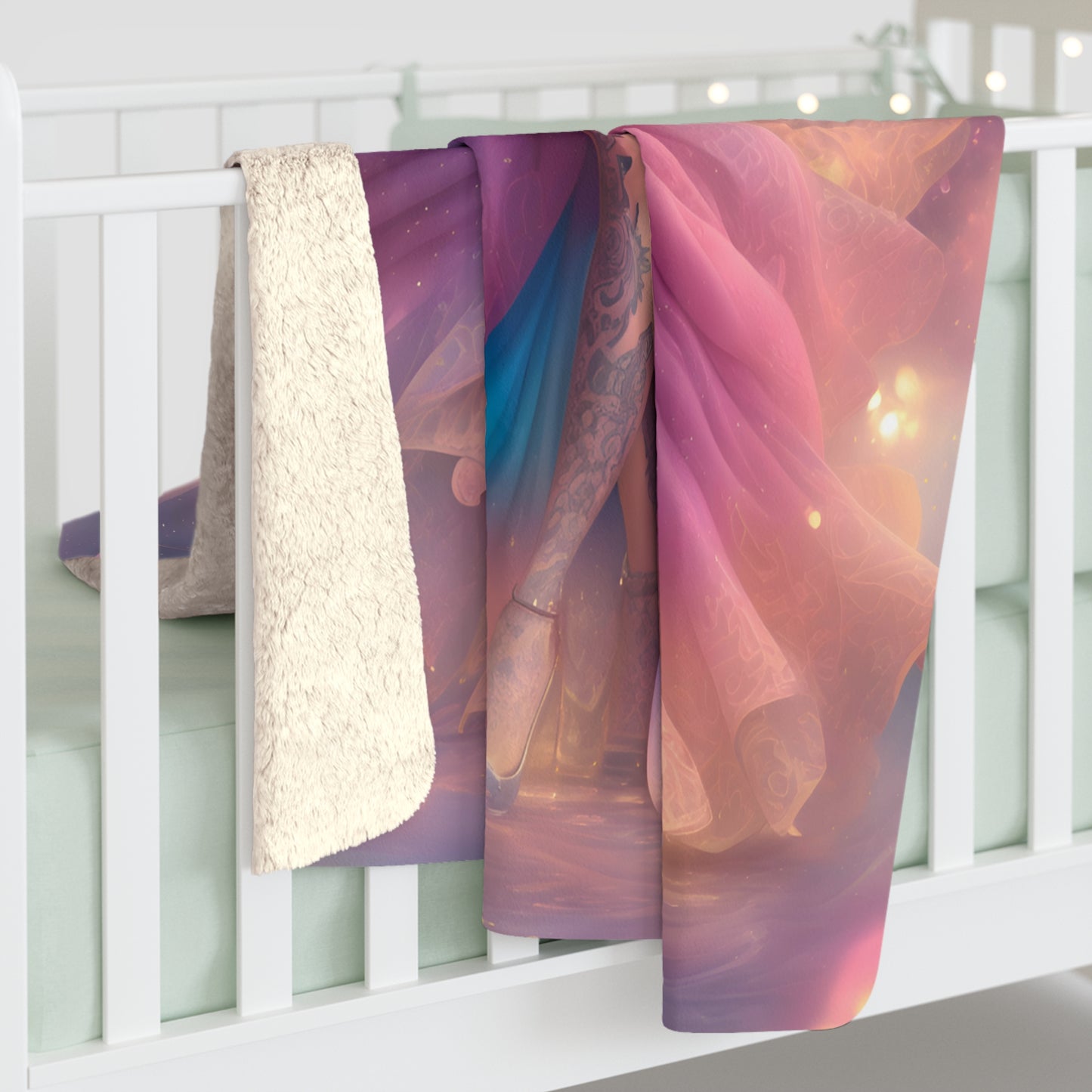 Blooming Glow Sherpa Fleece Blanket