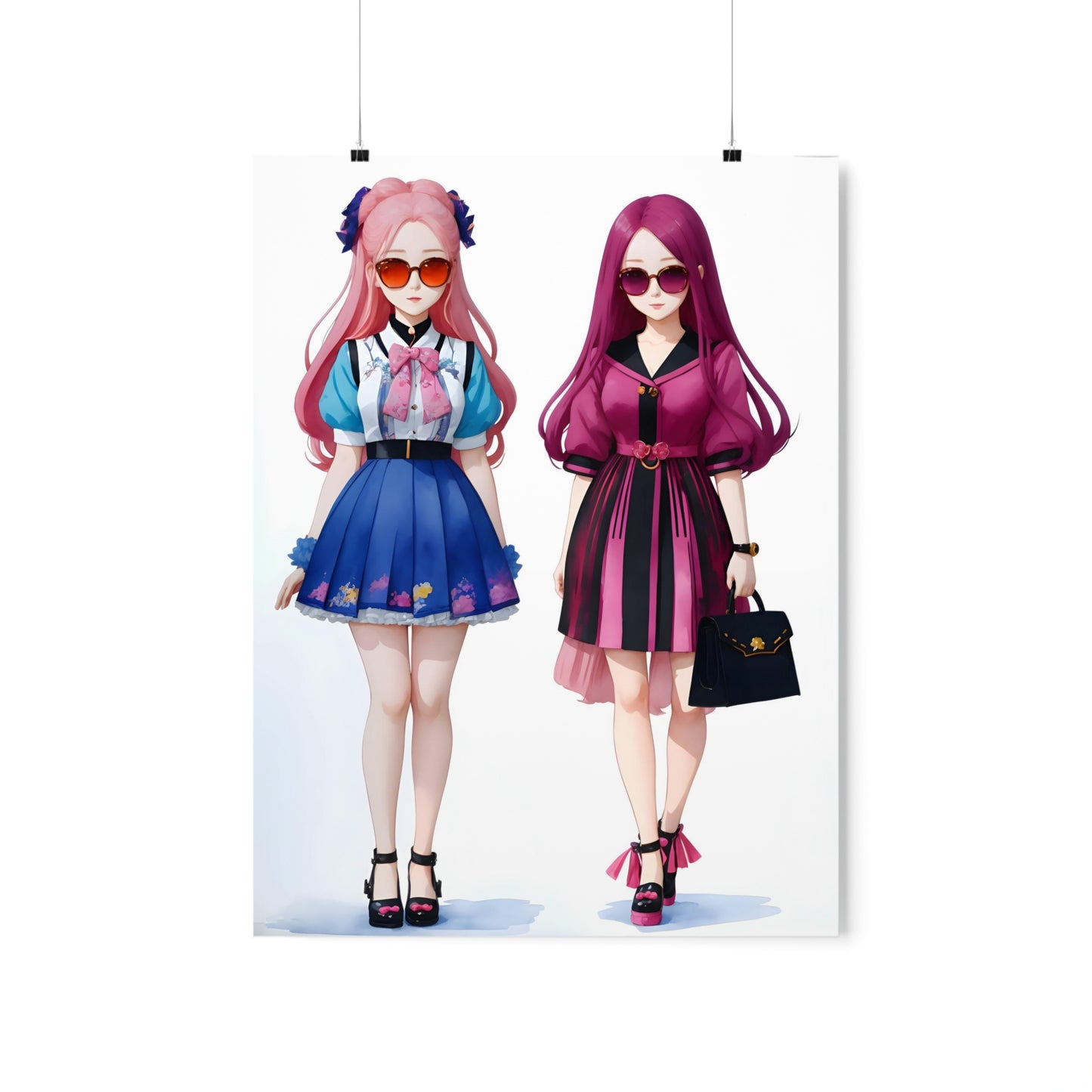 Two Chibi Glamour Girl Poster