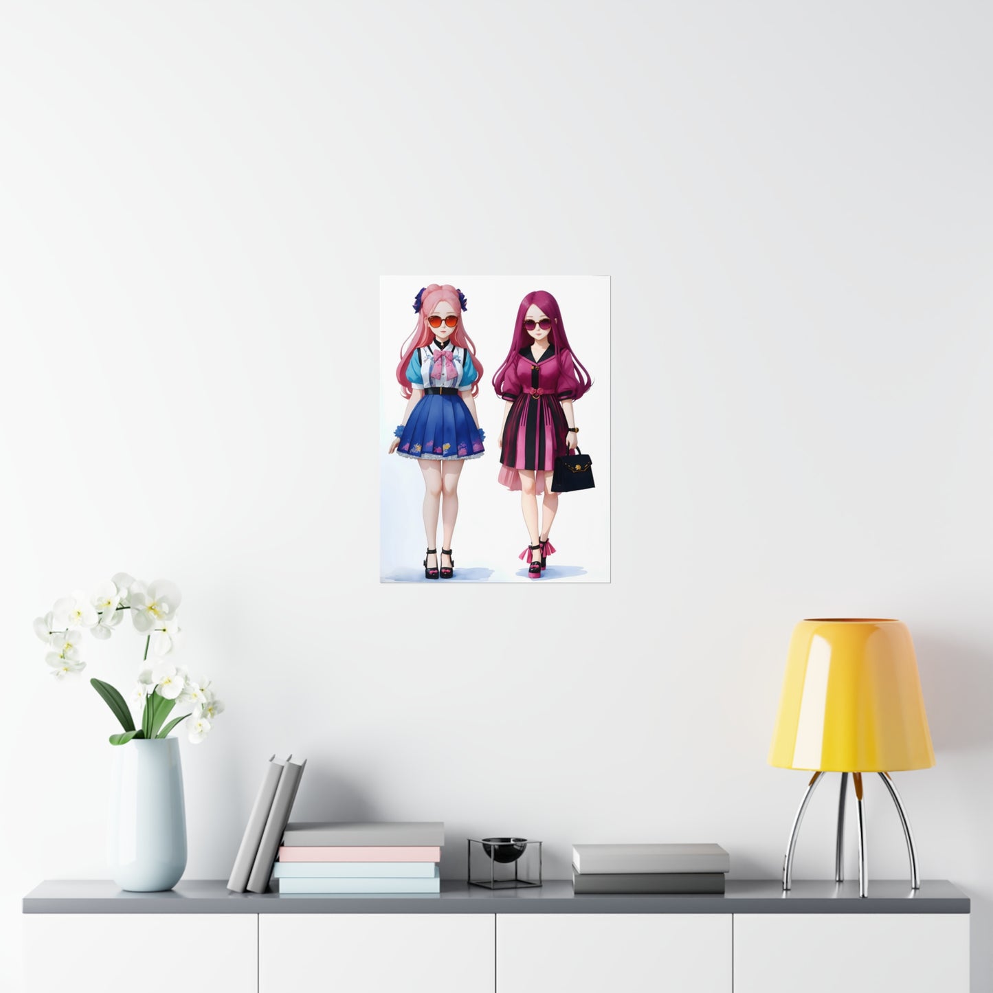 Two Chibi Glamour Girl Poster