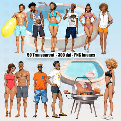 Summer Pool Party Clipart