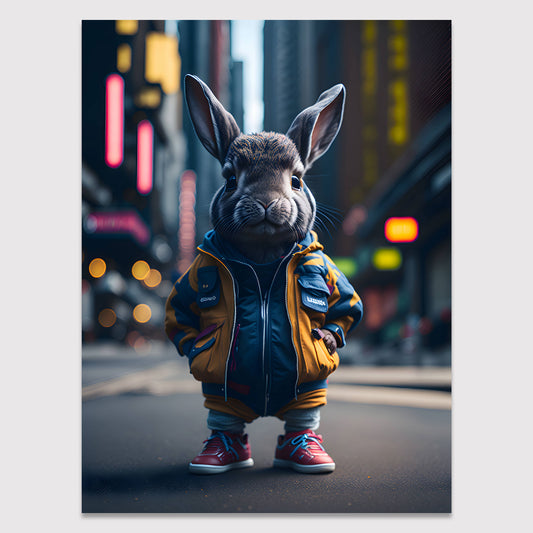 City Bunny Poster