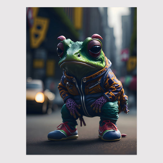 City Frog Poster