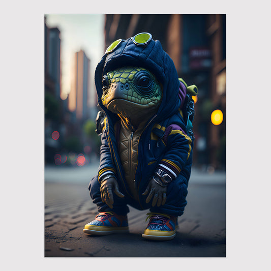 City Turtle Poster