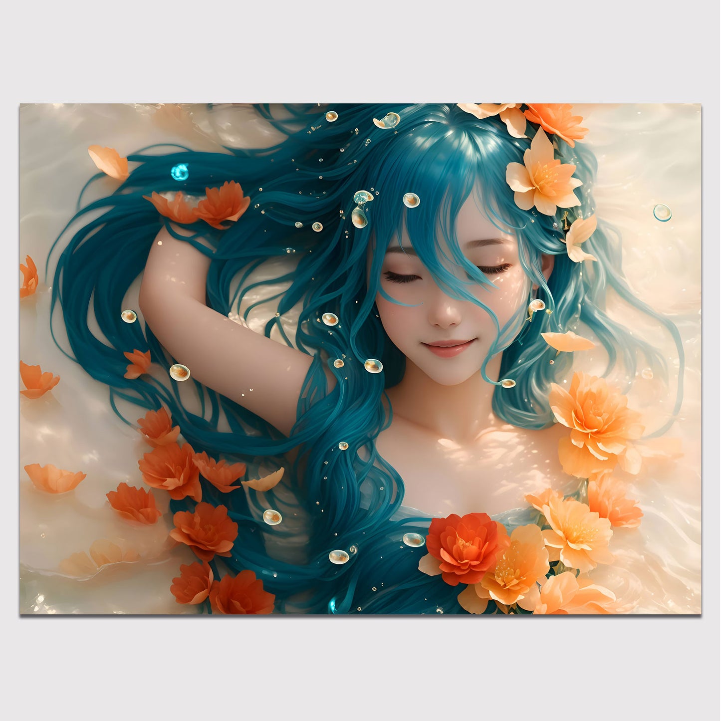 Emerald Lillies Poster