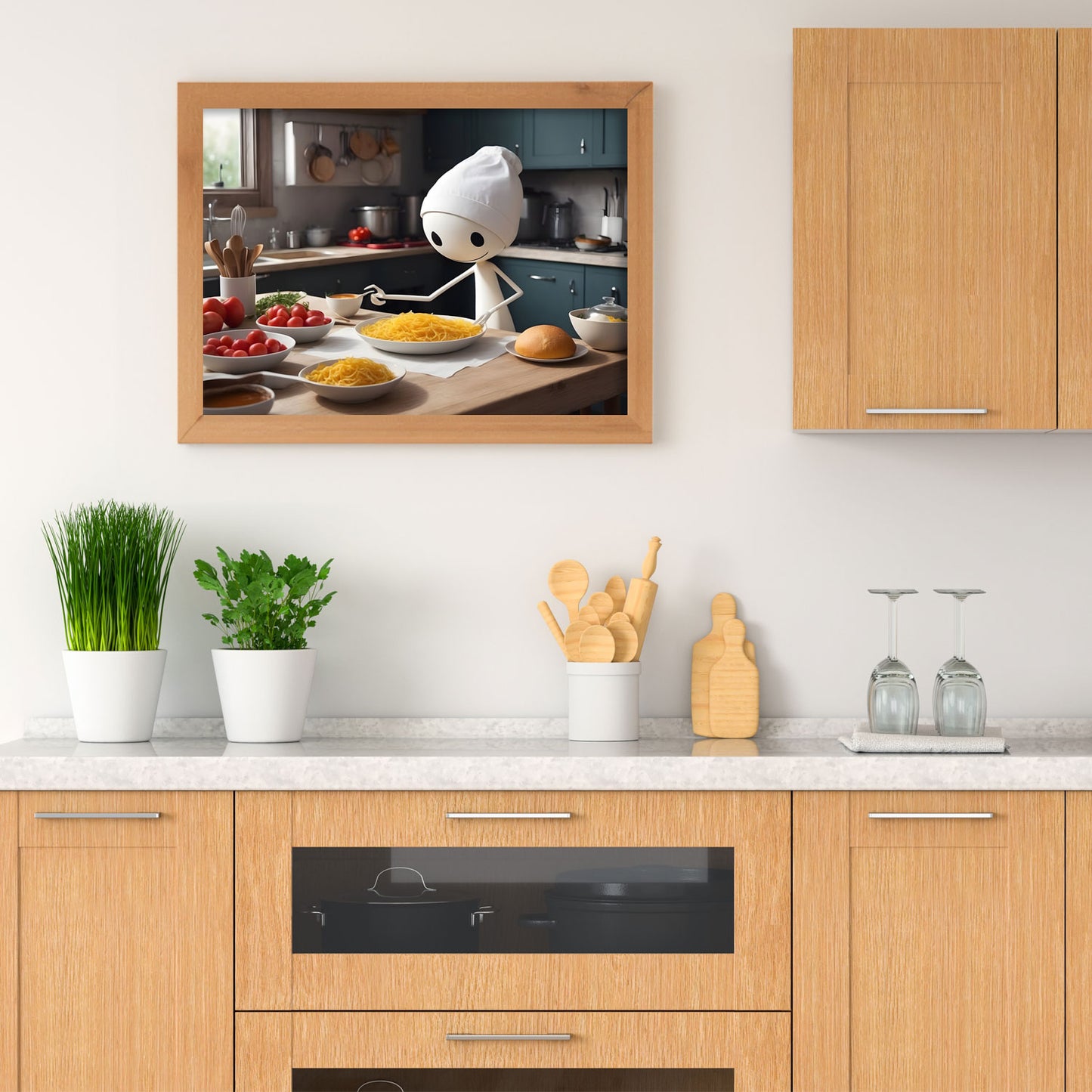 Noodle Doodler Digital Art Print