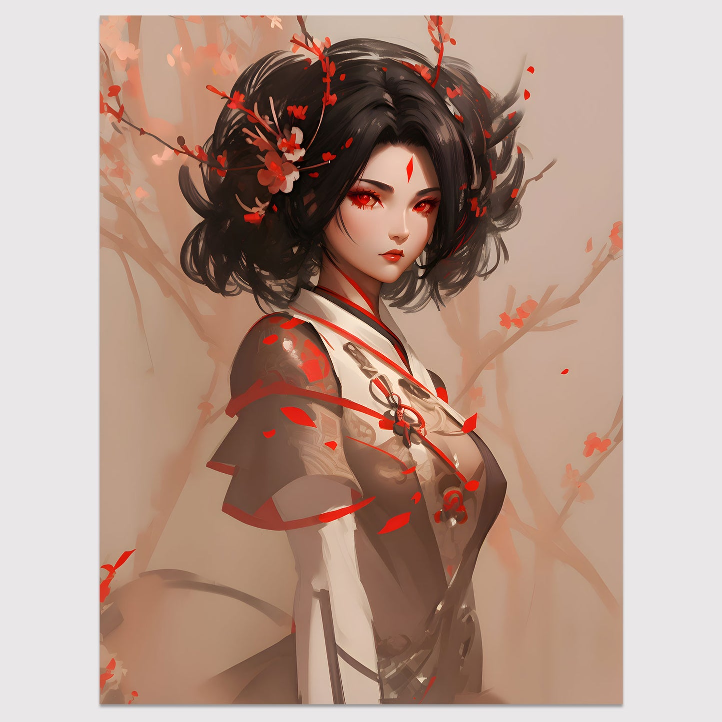 Red Flame Digital Print