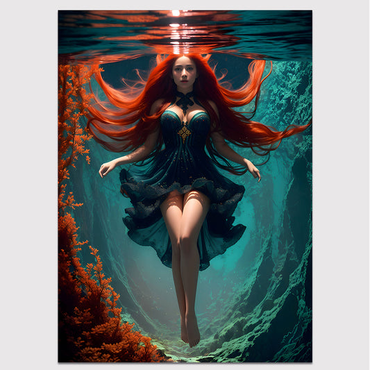 The Crimson Mermaid Digital Print
