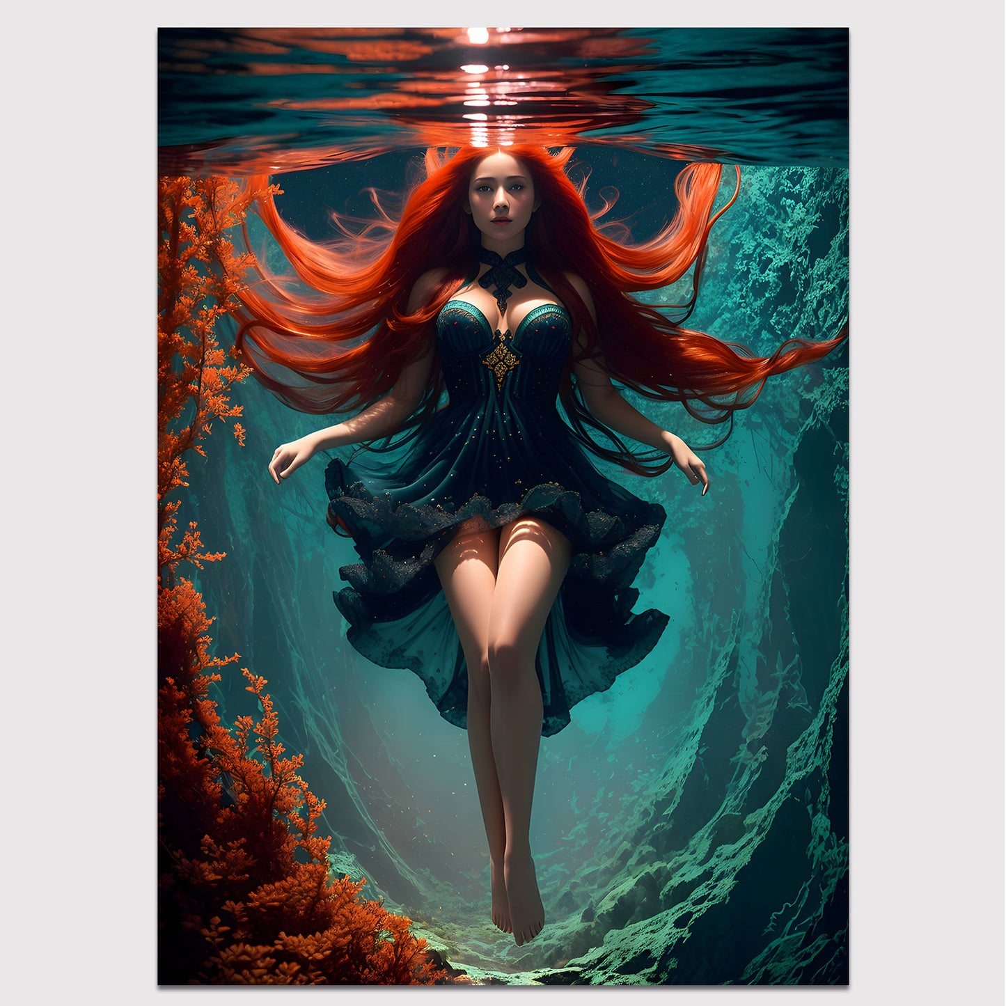 The Crimson Mermaid Digital Print