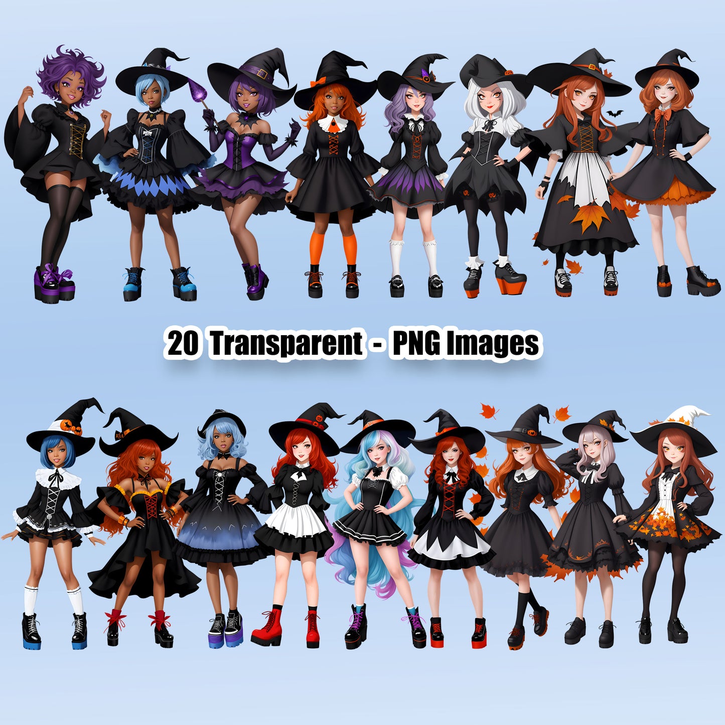 Autumn Witch Clipart