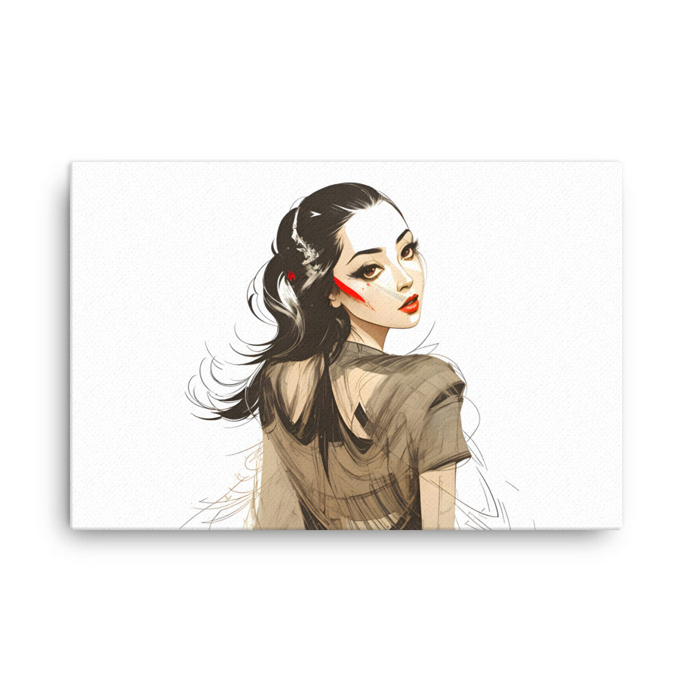 Gazing Beauty Canvas Print