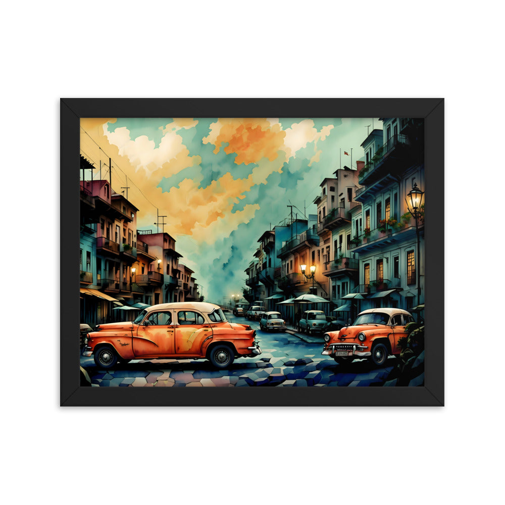 Rolling Through Havana Framed Art Print