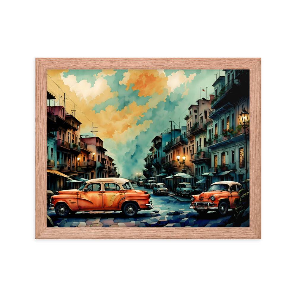 Rolling Through Havana Framed Art Print
