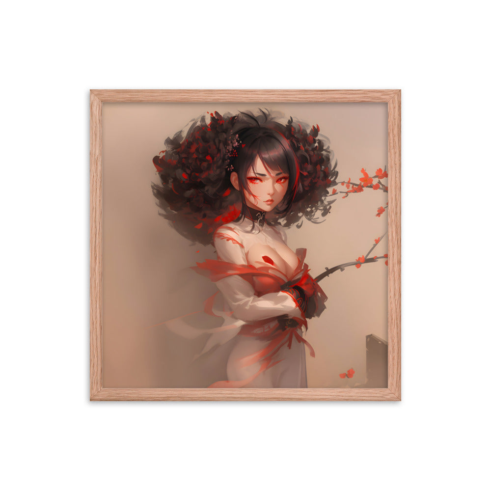 Red Flame Framed Art Print