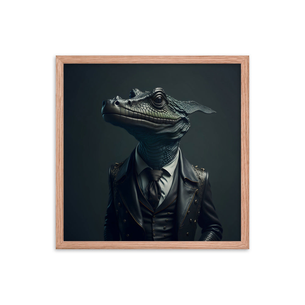 Dapper Dino Framed Print