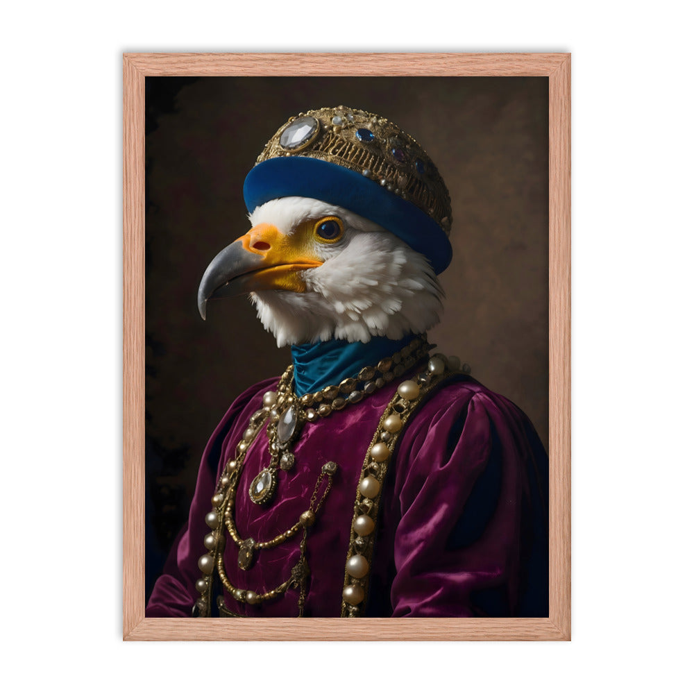 Plumed Patrician Framed Art Print