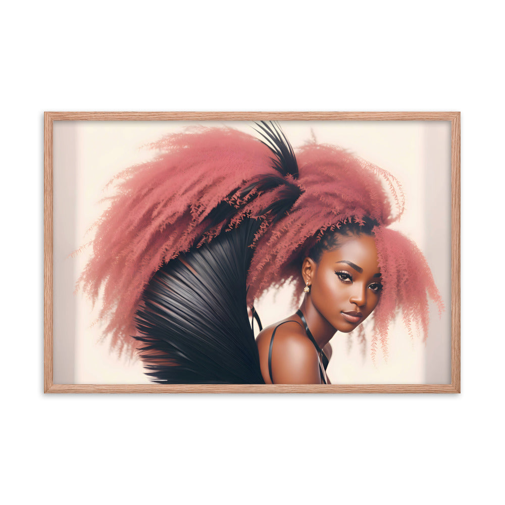 Vibrant Tresses Framed Print