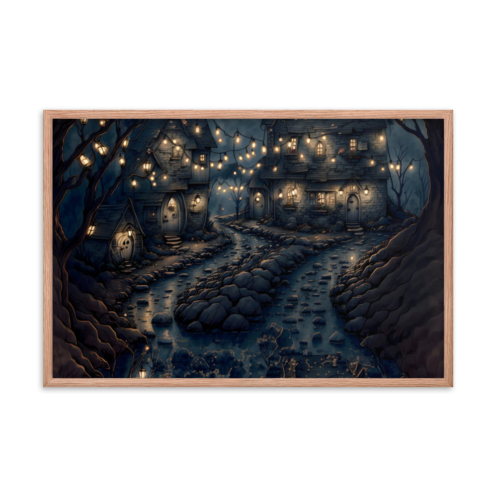 Villa in the Shadows Framed Art Print