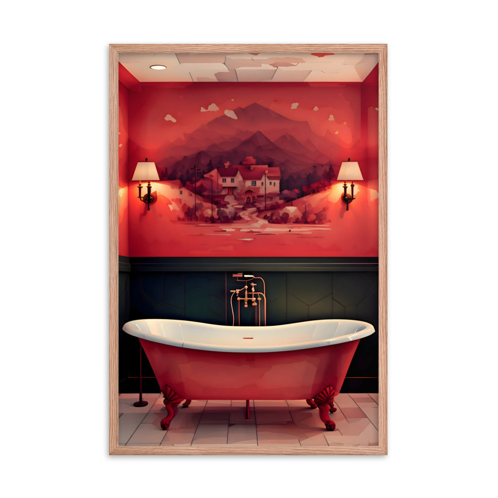 Scarlet Soak Framed Art Print