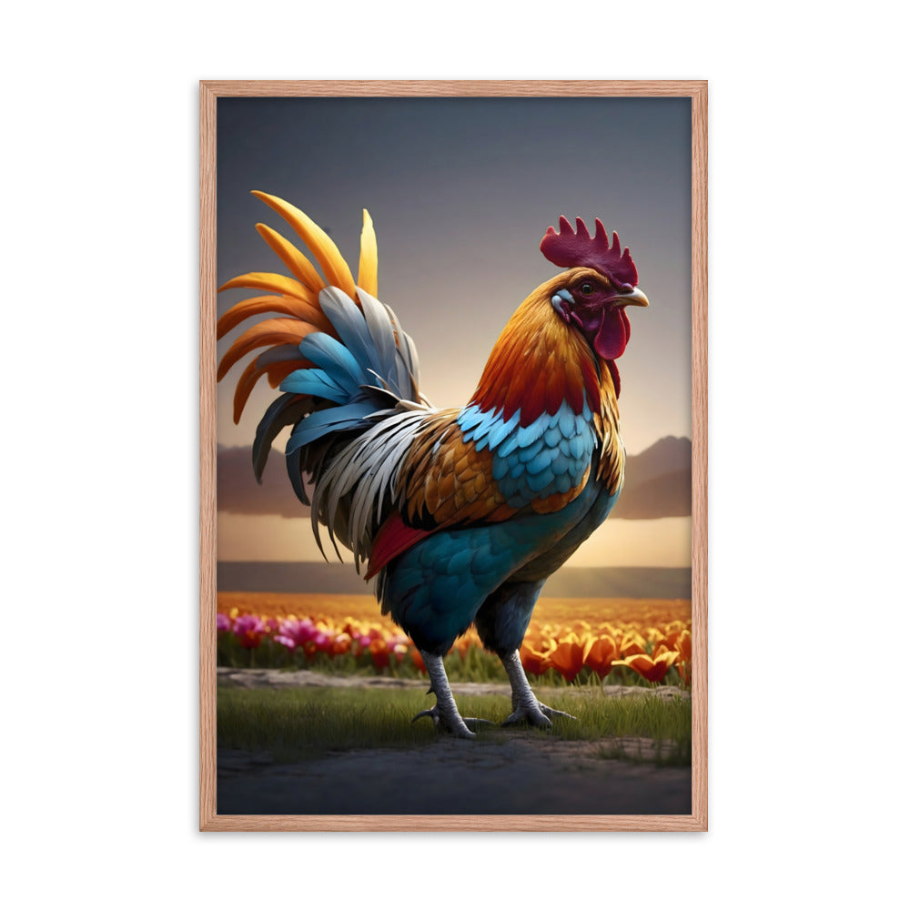 Feathers & Flowers Framed Art Print