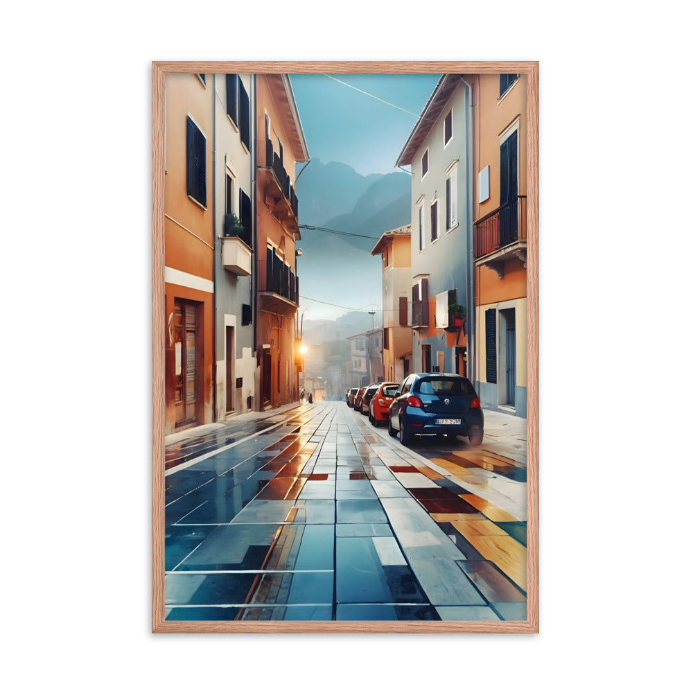 Sicilian Streetscape Framed Art Print