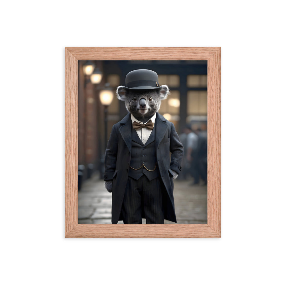 Sharp Claws, Sharper Suit Framed Art Print
