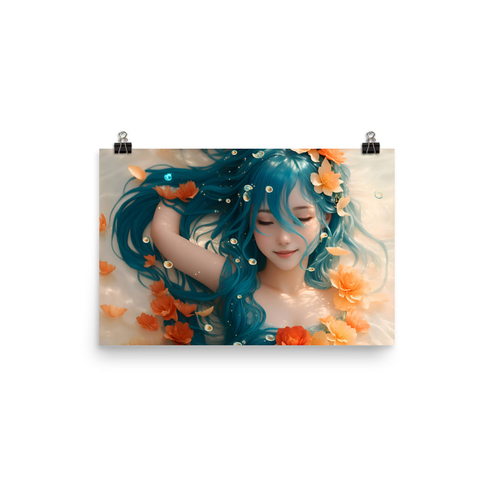 Emerald Lillies Poster