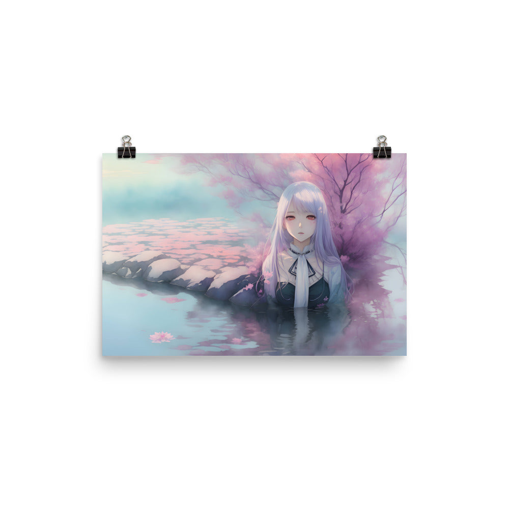 Floating Blossom Poster
