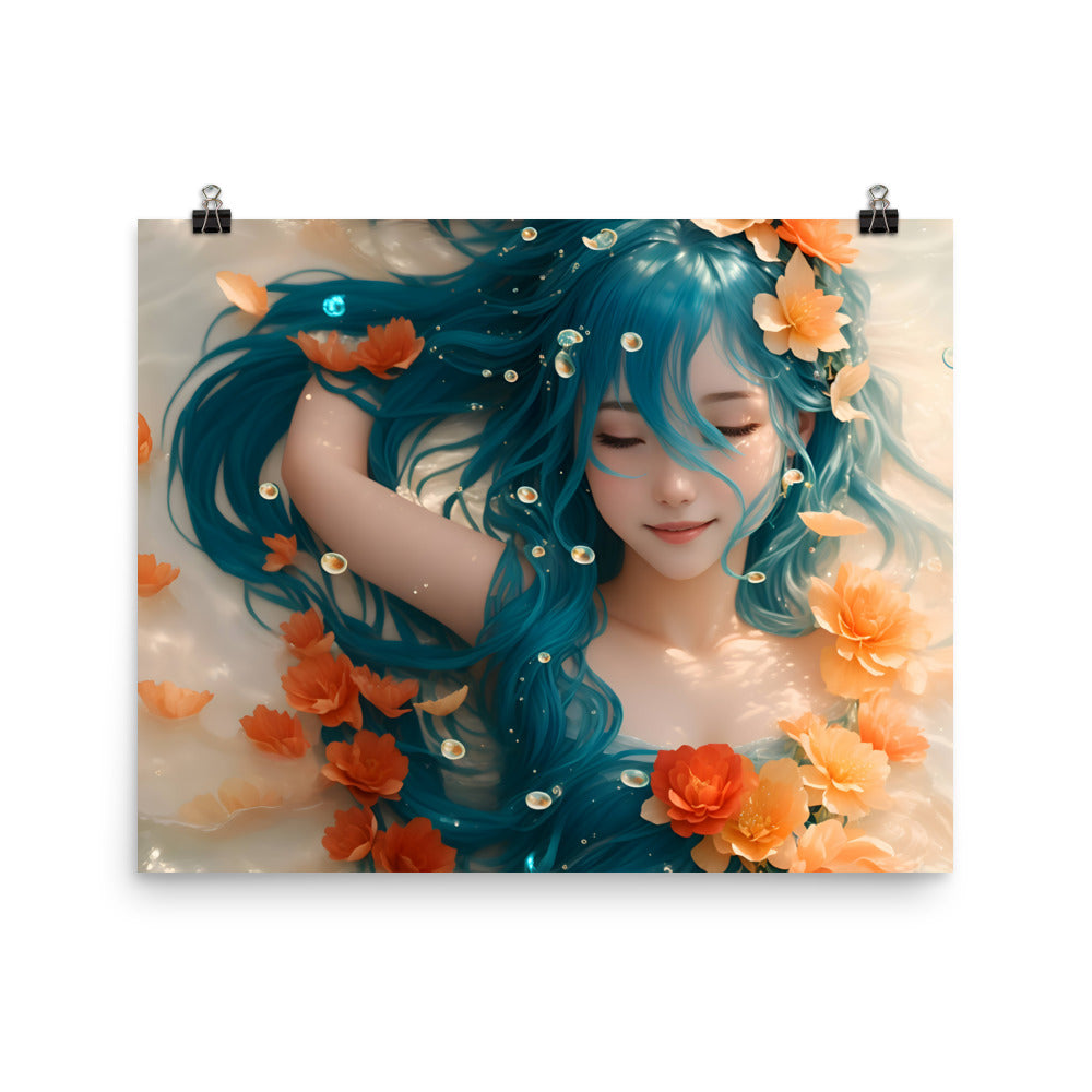 Emerald Lillies Poster
