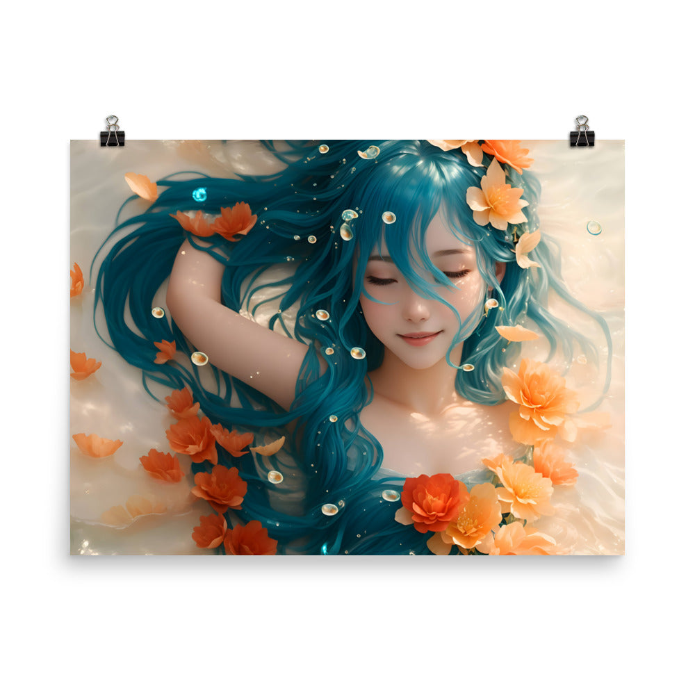 Emerald Lillies Poster