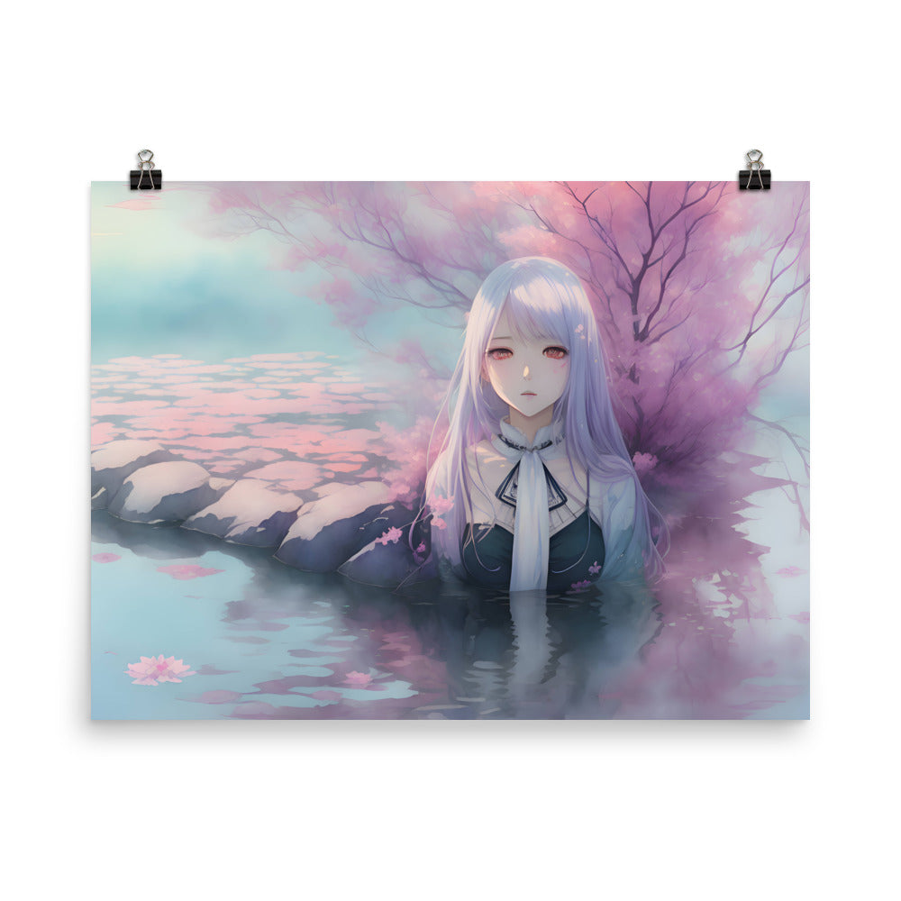 Floating Blossom Poster