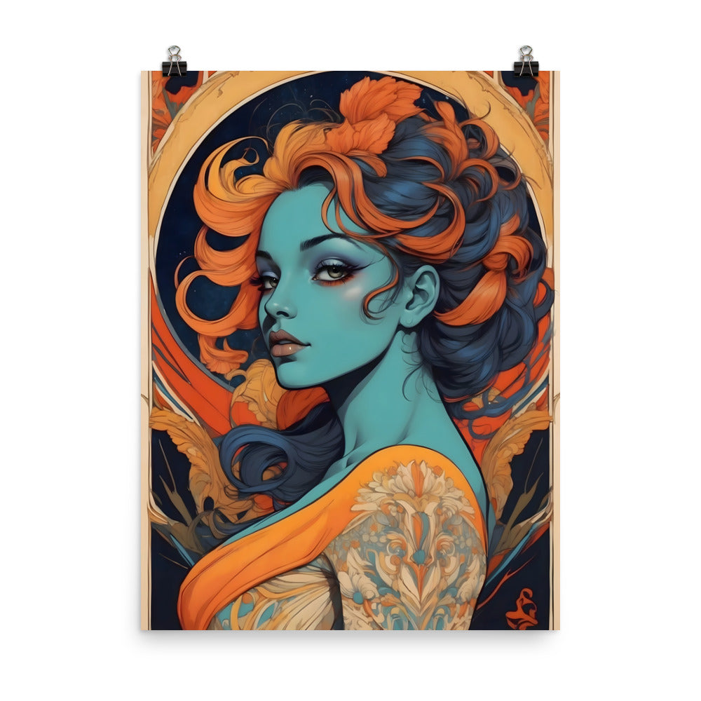 Beauty in Blue Poster