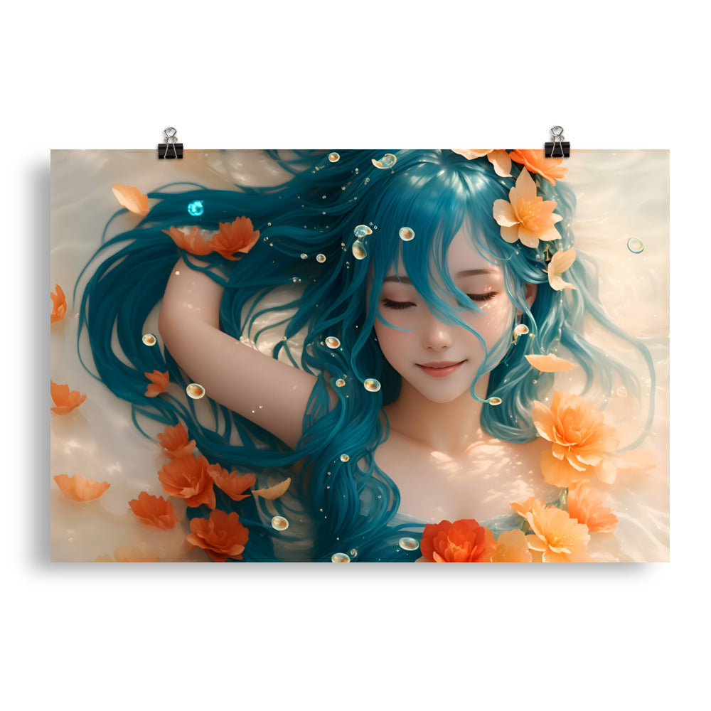 Emerald Lillies Poster