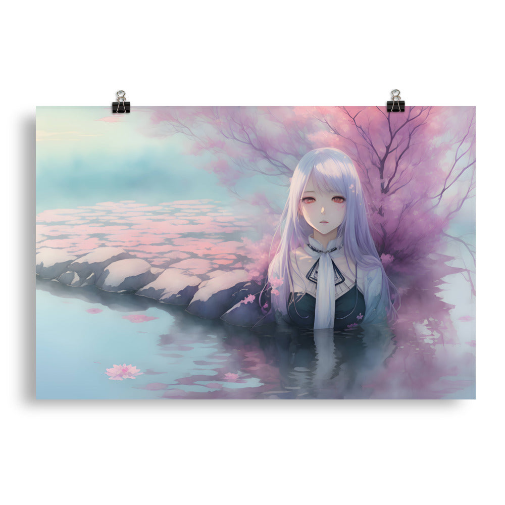Floating Blossom Poster
