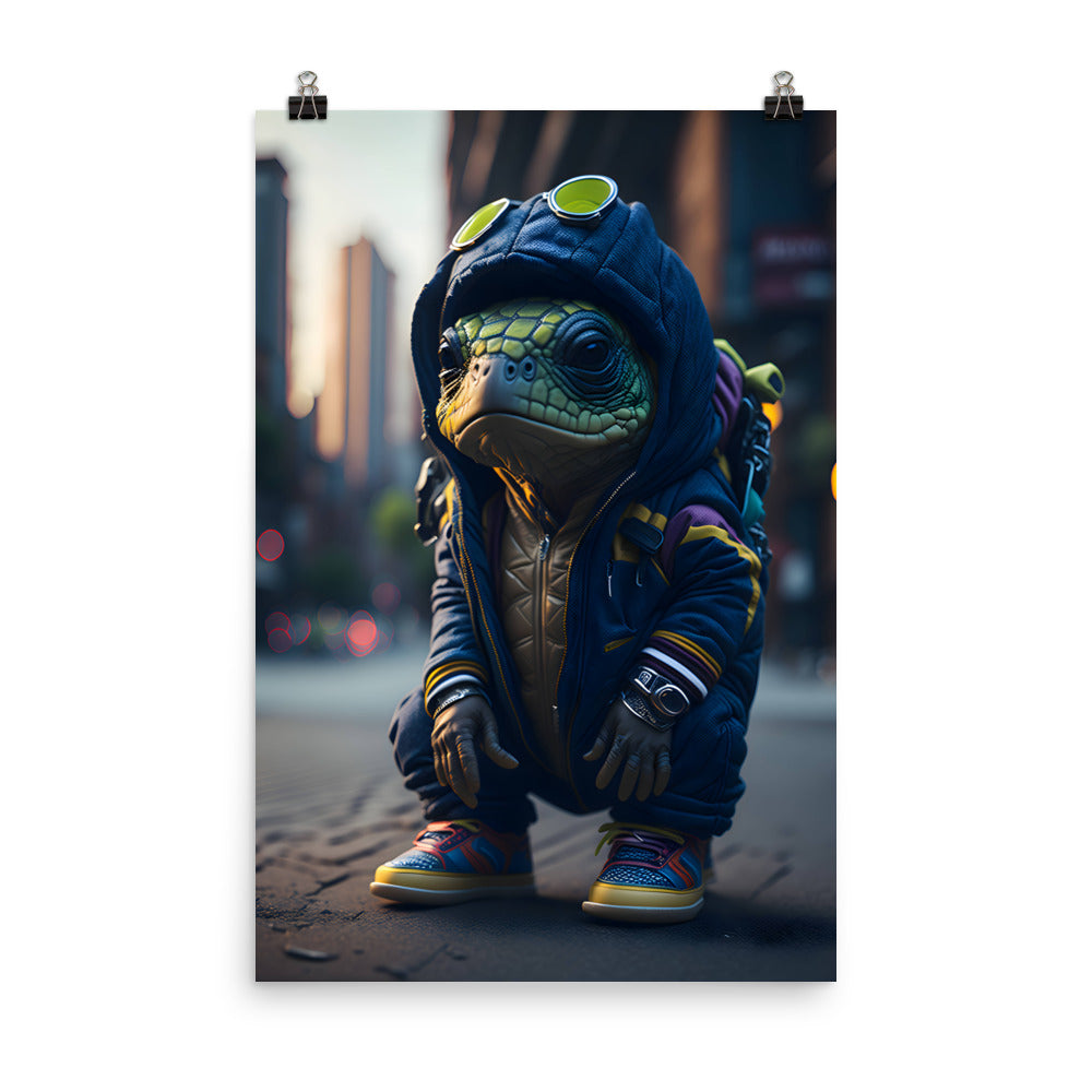 City Turtle Poster