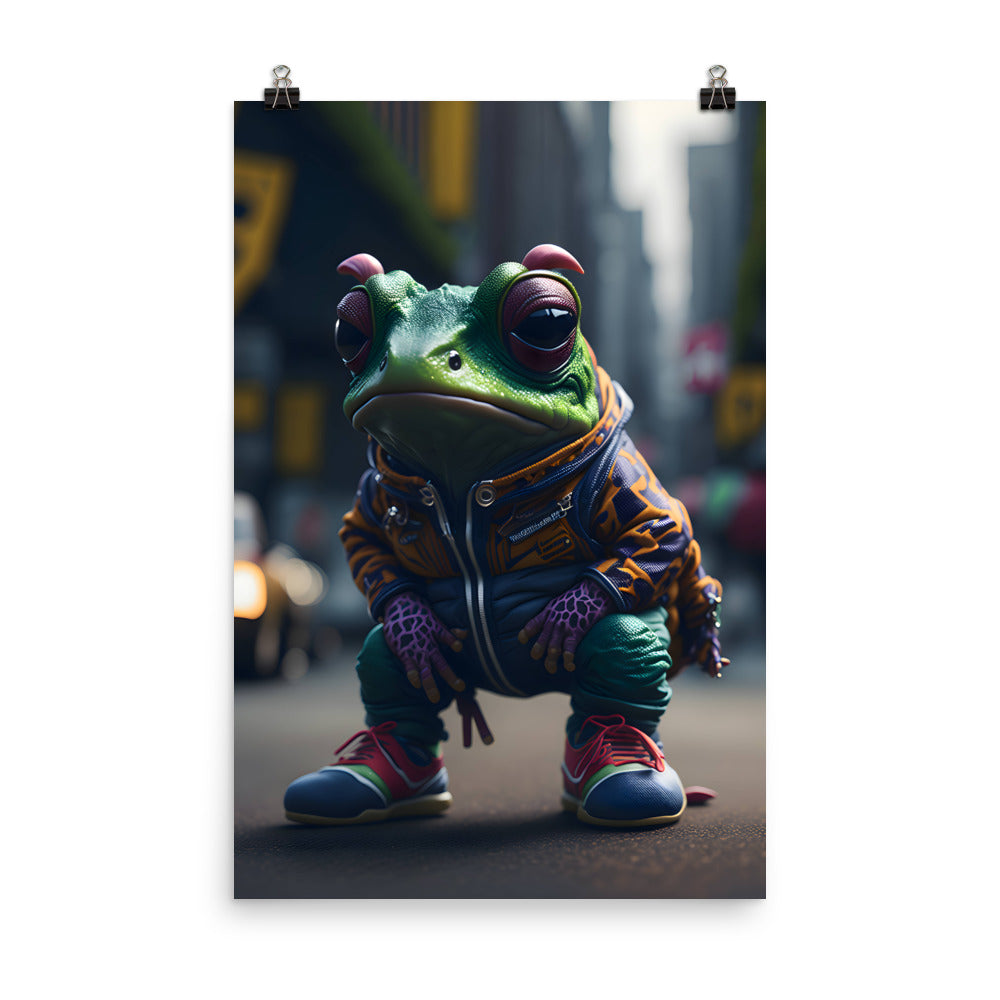 City Frog Poster