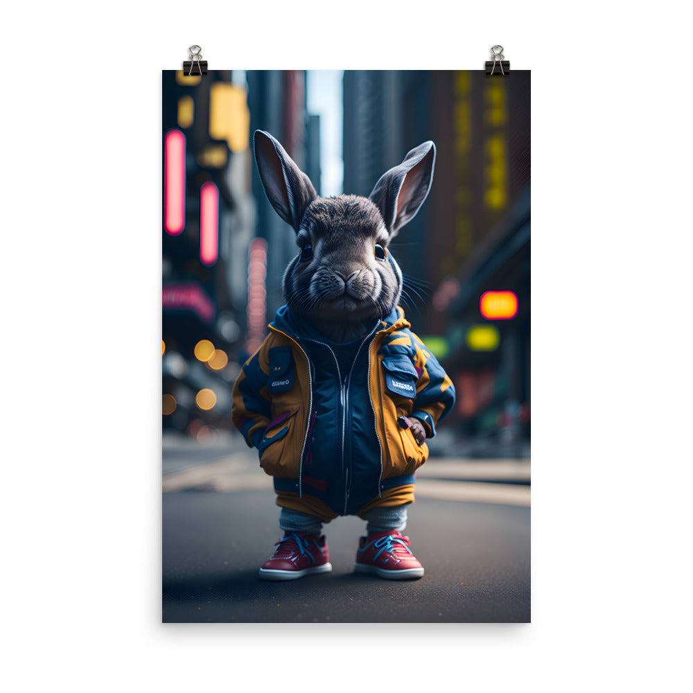 City Bunny Poster