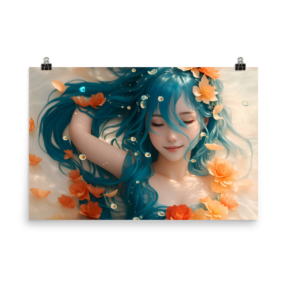 Emerald Lillies Poster