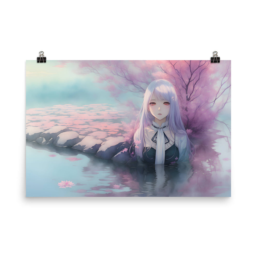 Floating Blossom Poster