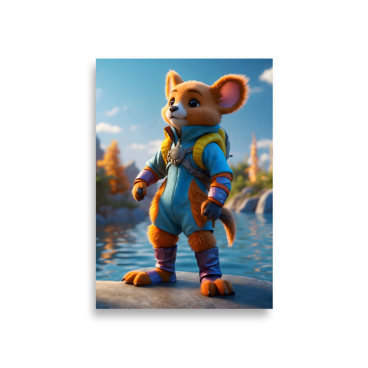 Riverside Fluff Poster